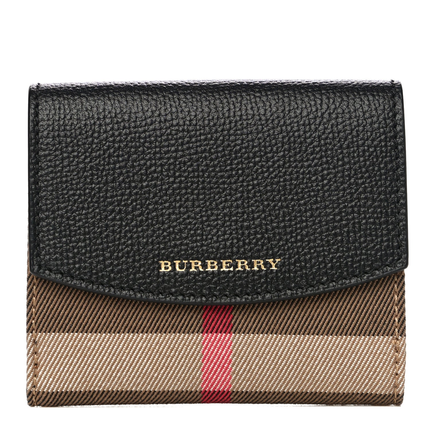 Burberry House Check Luna French Wallet Black 1 of 12