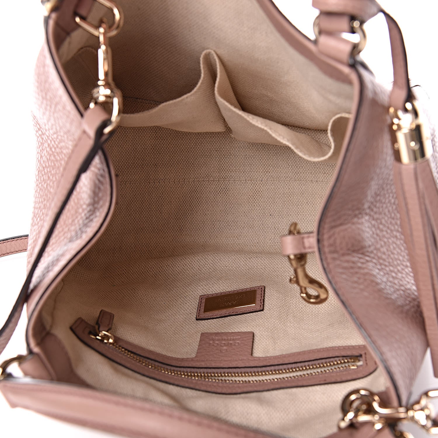 Gucci Pebbled Calfskin Small Soho Shoulder Bag Light Pink 5 of 11