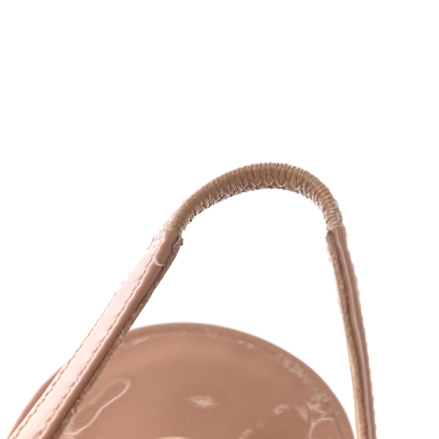 Christian Louboutin Patent Clare Sling 80 Pumps 40.5 Nude 8 of 12