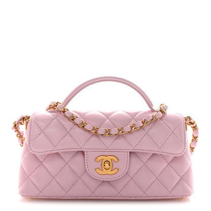 Chanel Lambskin Quilted Mini Flap Top Handle Bag Light Pink 1 of 11