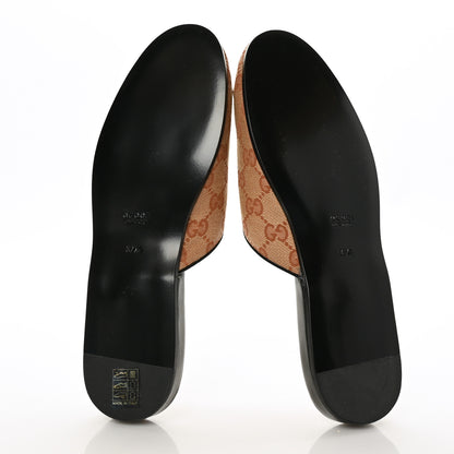 Gucci X MLB Monogram NY Yankees Embroidered Womens GG Slippers 37.5 Beige Ruggine 5 of 7
