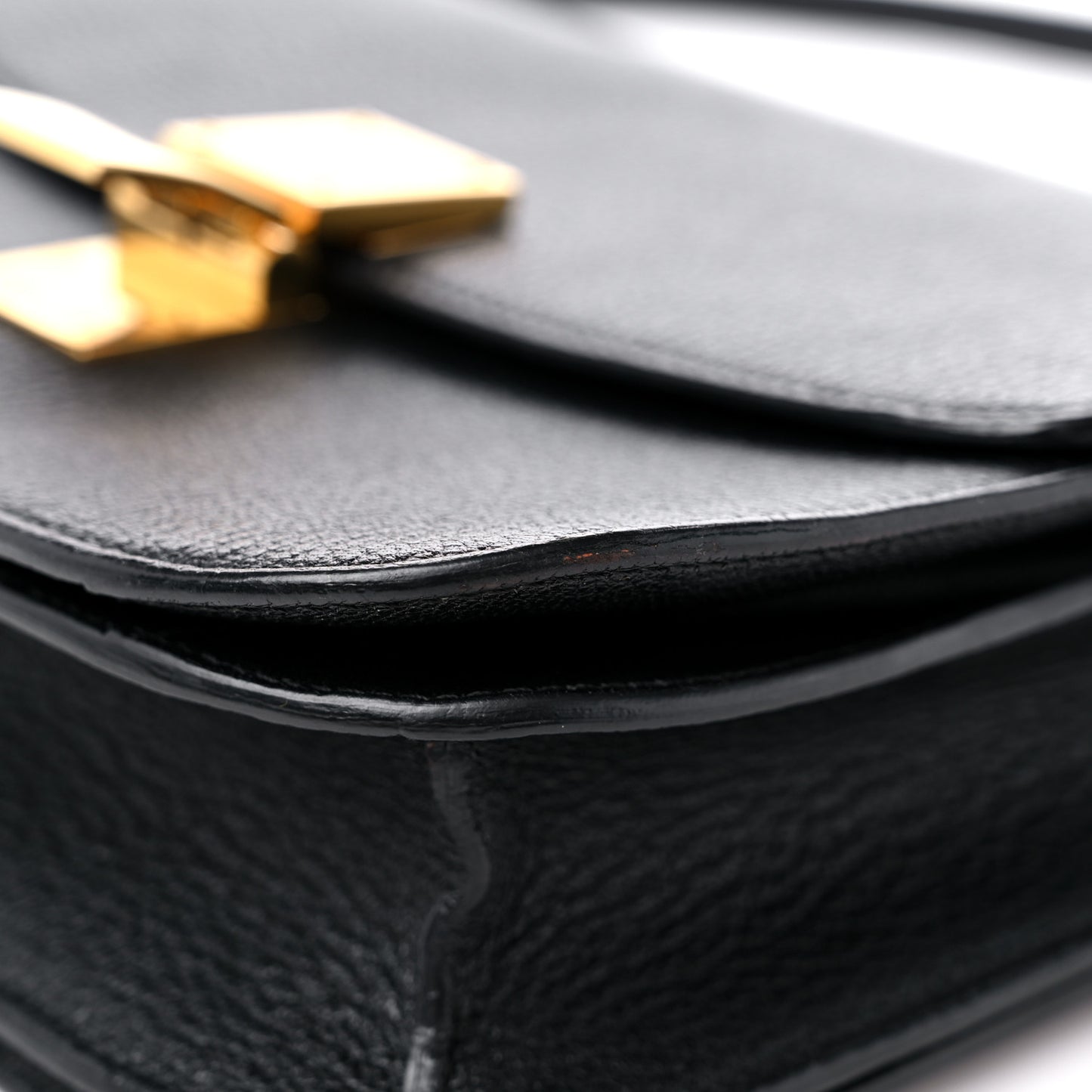 Goatskin Medium Classic Box Flap Bag Black