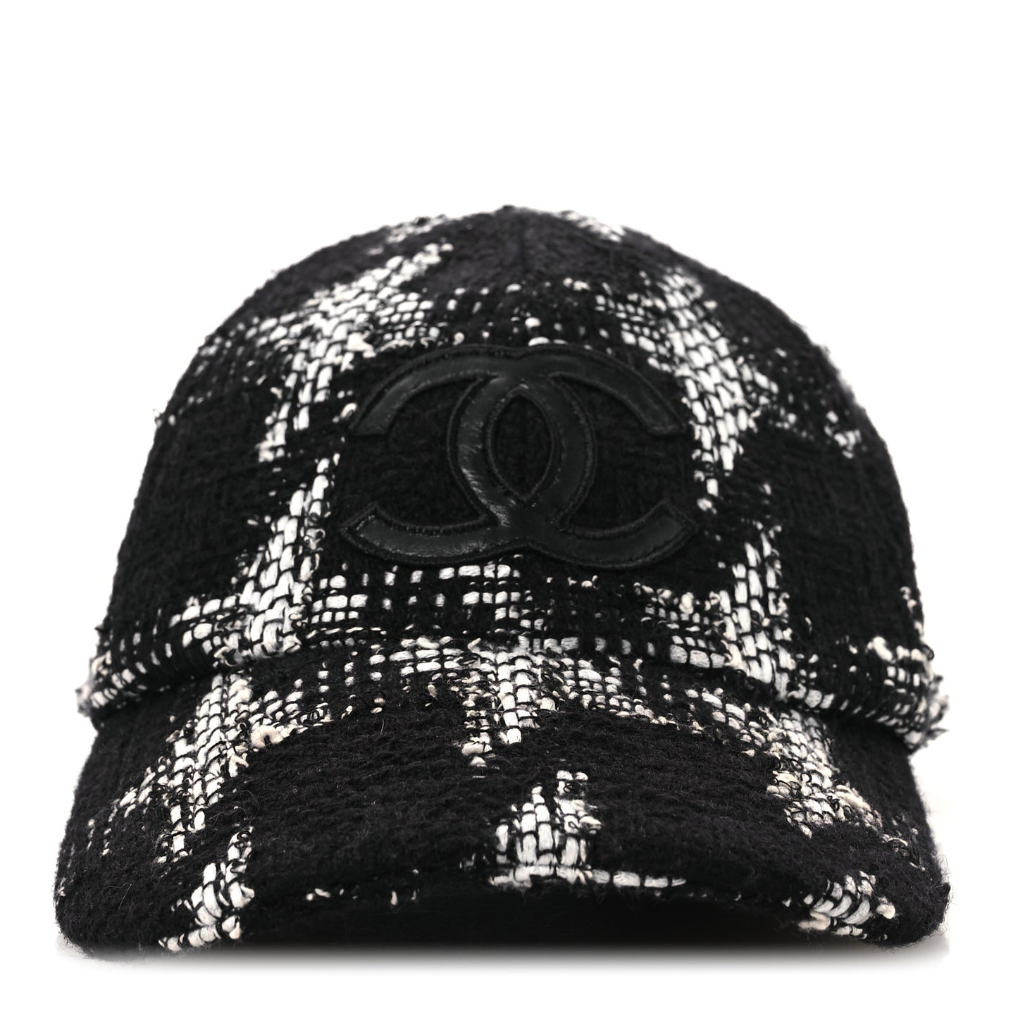 Tweed Cap Hat M Black White