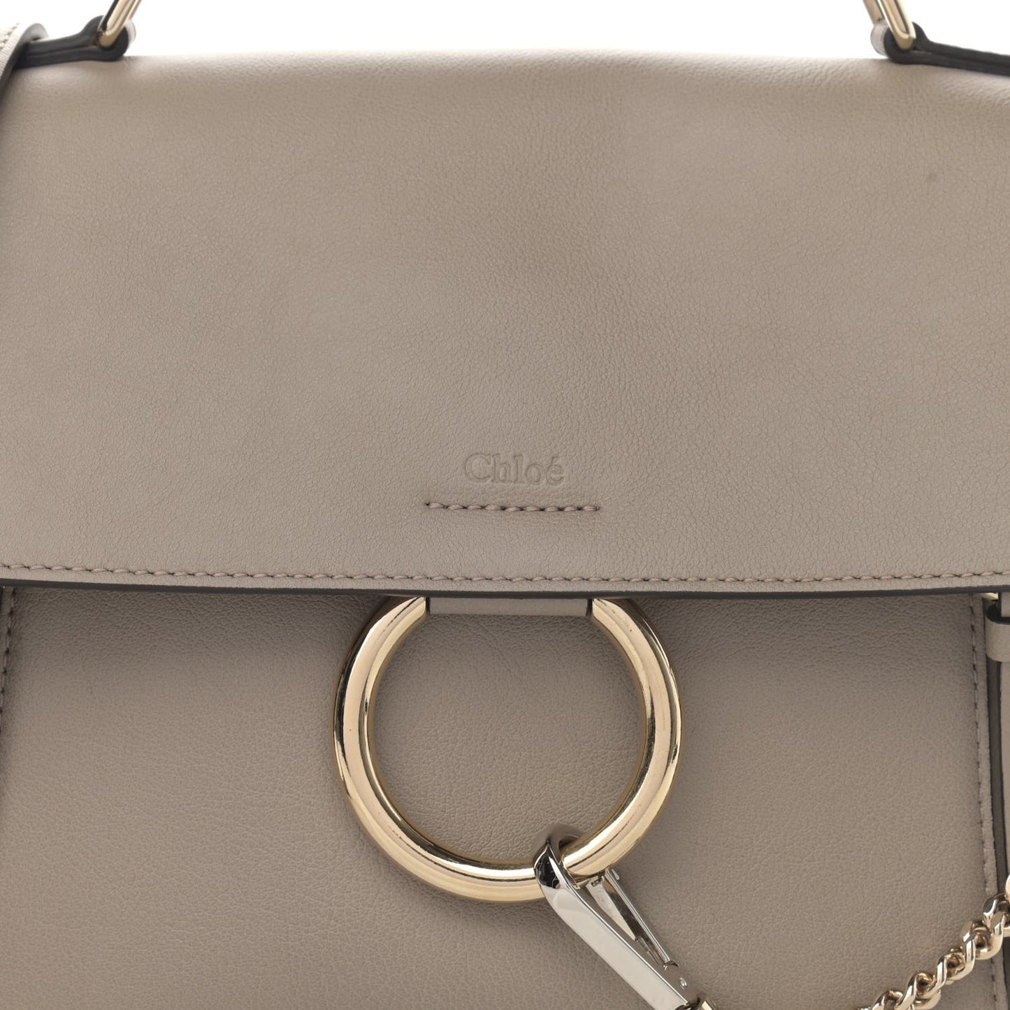 Calfskin Small Faye Day Shoulder Bag Motty Grey