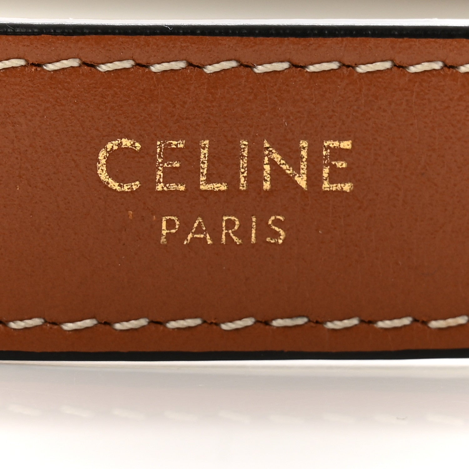 Celine Canvas Calfskin Ava Triomphe Shoulder Bag White 6 of 13