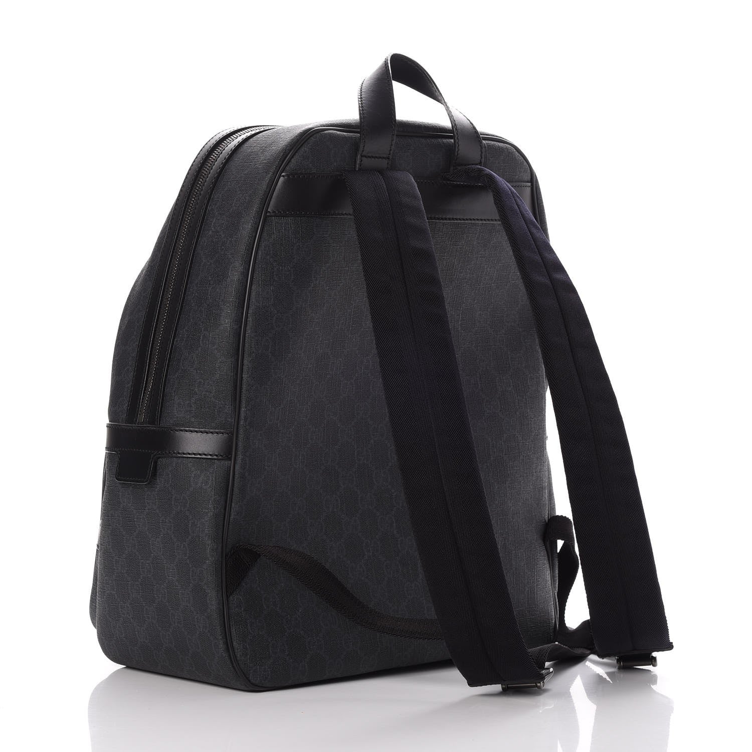 Gucci GG Supreme Monogram Medium Day Backpack Grey Black 3 of 9