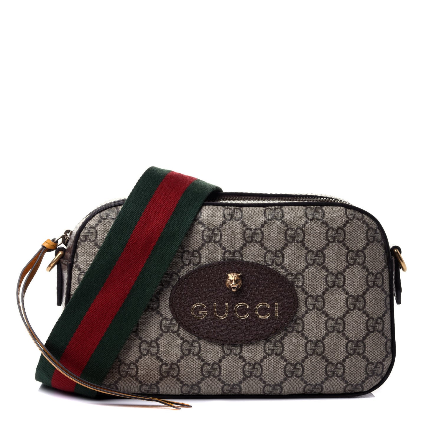 GG Supreme Monogram Web Neo Vintage Shoulder Bag Beige New Acero Crop
