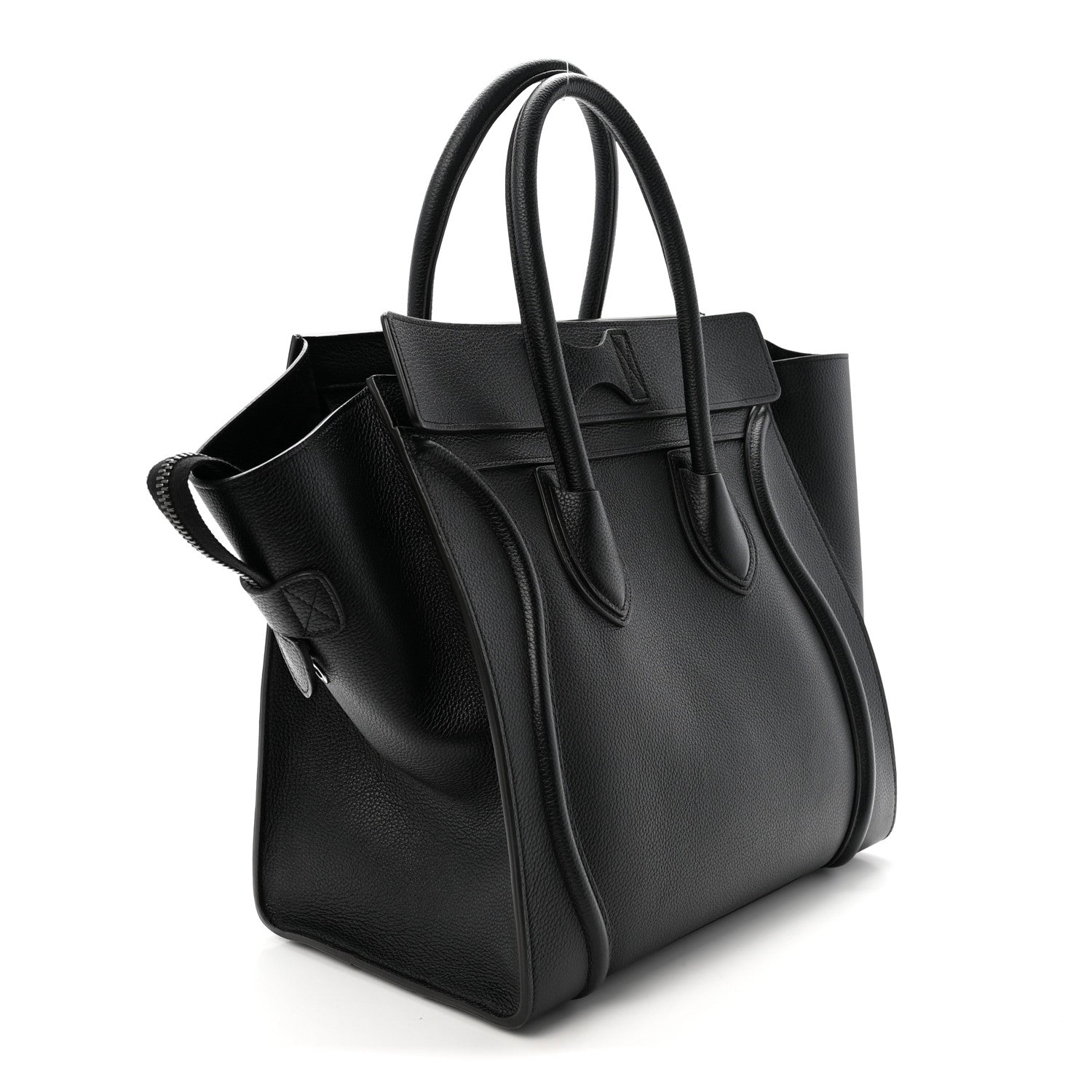 Celine Drummed Calfskin Mini Luggage Black 3 of 9