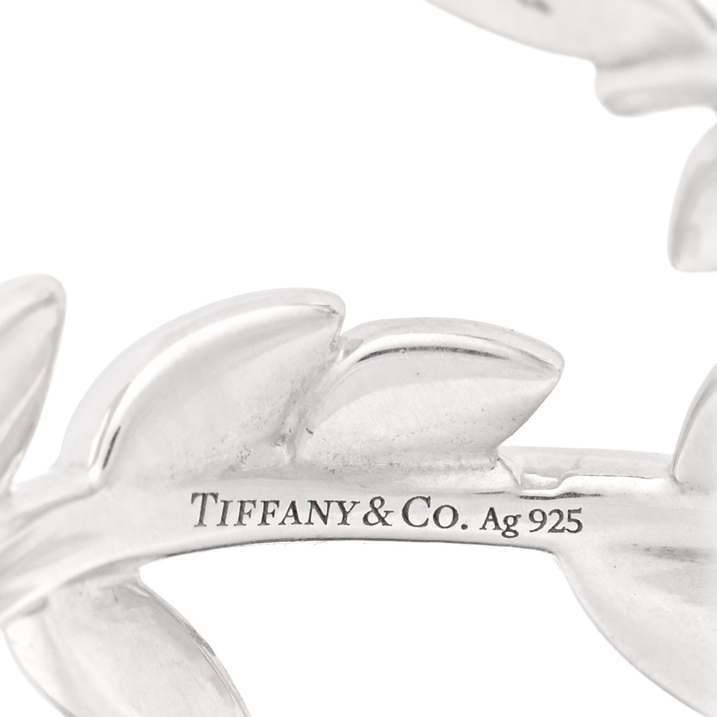 Sterling Silver Paloma Picasso Olive Leaf Bypass Ring 53 6.5