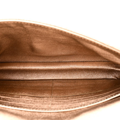 Christian Dior Metallic Lambskin Cannage Wallet on Chain Gold 5 of 10