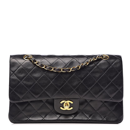 Chanel Lambskin Quilted Medium Double Flap Black 2 of 14