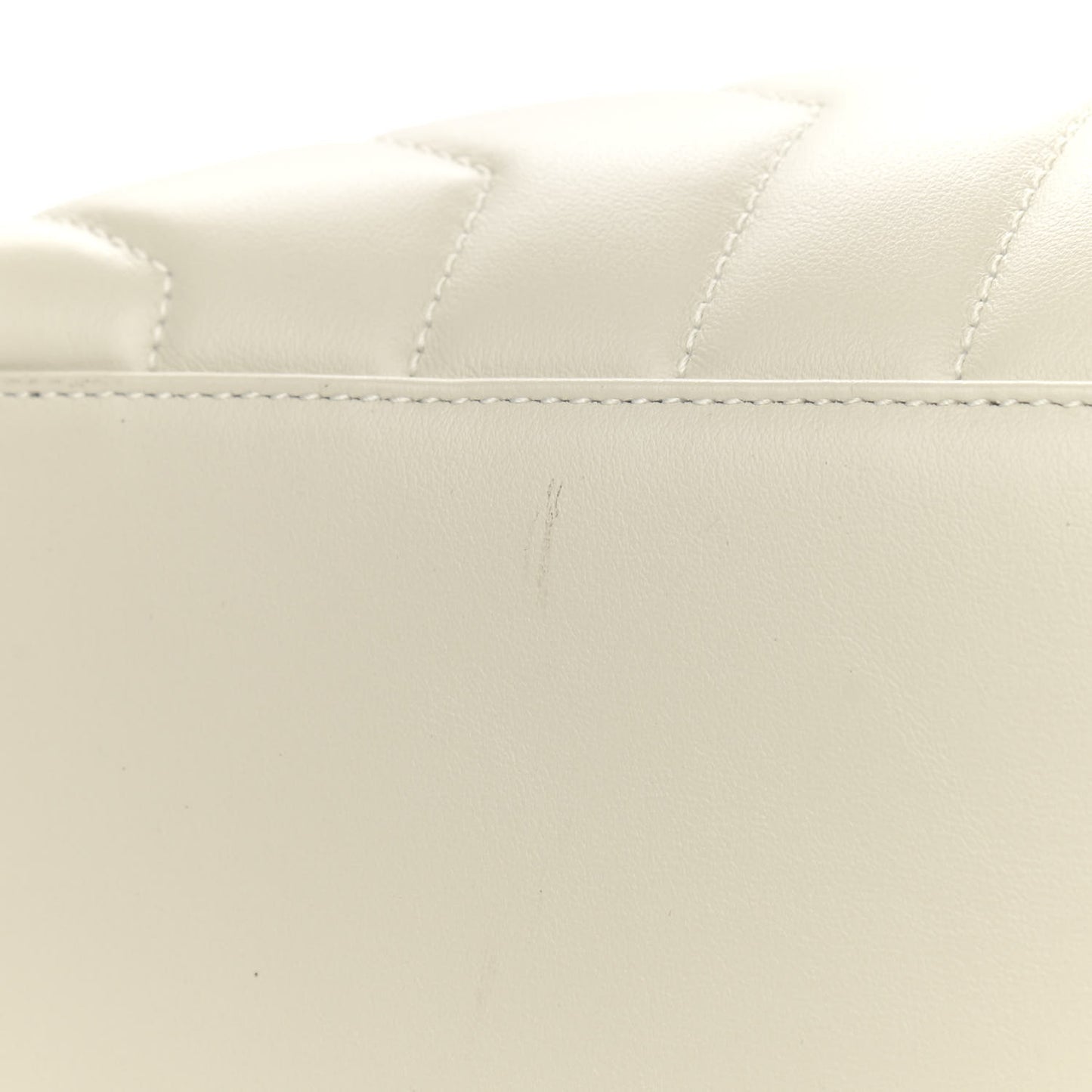 Calfskin Y Quilted Monogram Medium Loulou Chain Satchel Crema Soft