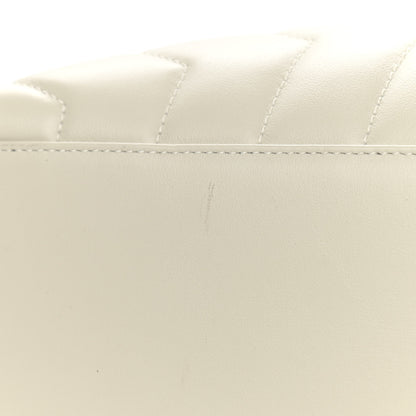 Saint Laurent Calfskin Y Quilted Monogram Medium Loulou Chain Satchel Crema Soft 12 of 13