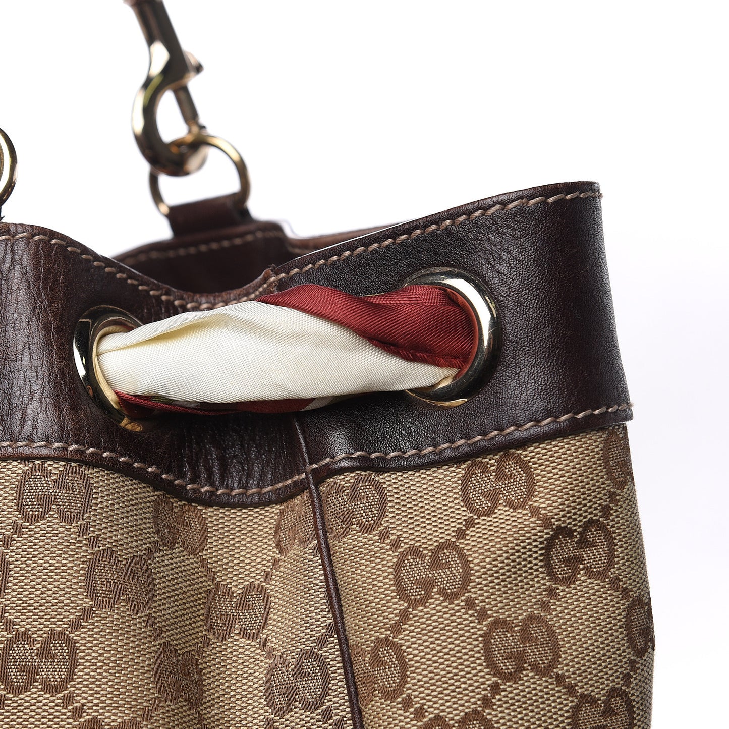 Monogram Large Positano Tote Brown