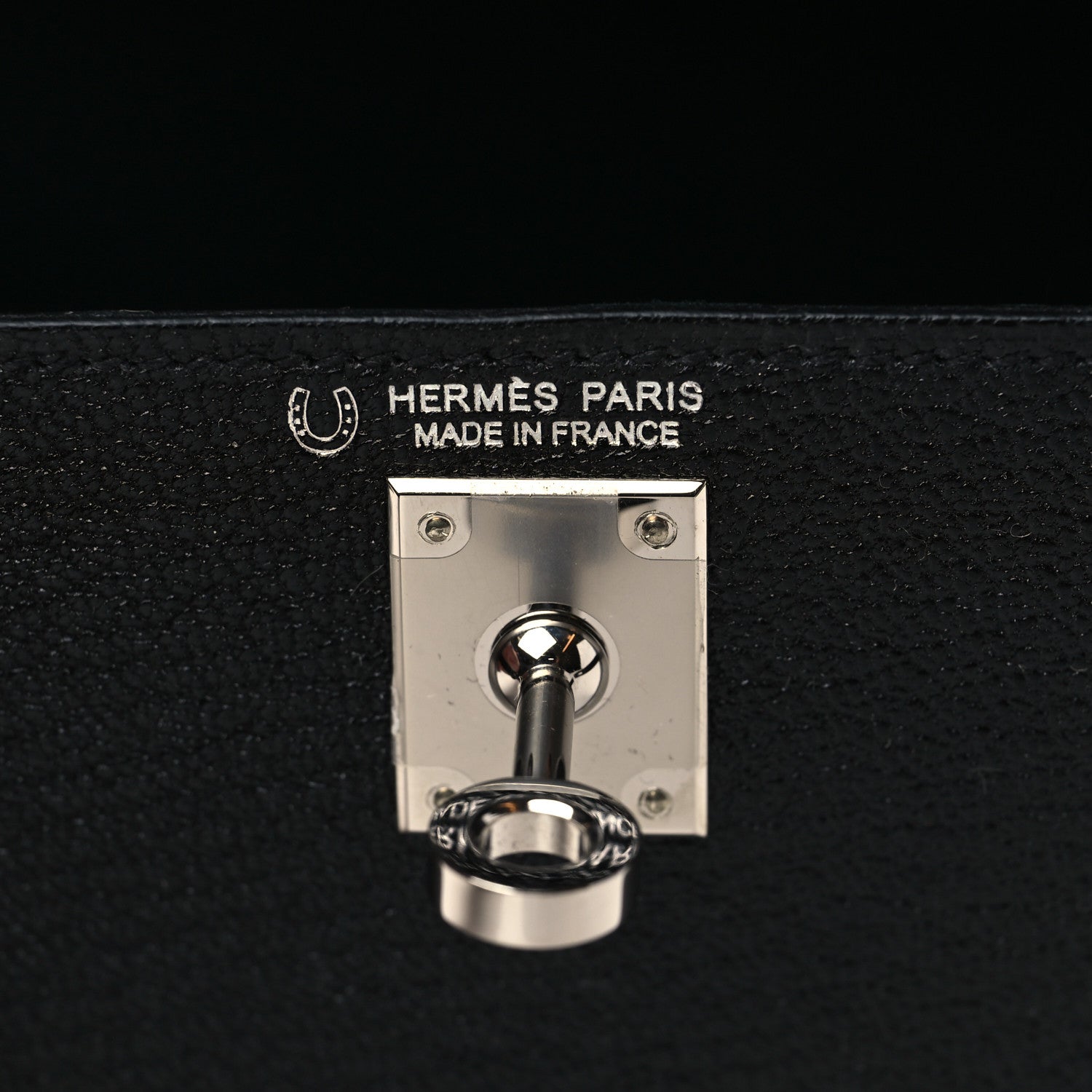 Hermes Chevre Mysore Horseshoe Mini Kelly Sellier 20 Black Vert Fonce 5 of 9