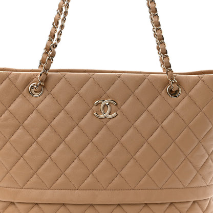 Chanel Caviar Quilted Rolled Up Tote Beige 8 of 10