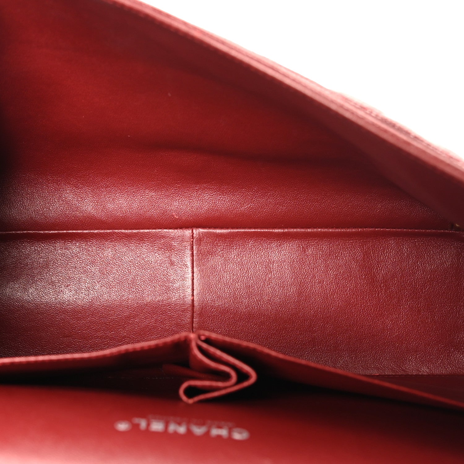 Chanel Caviar Quilted Maxi Double Flap Dark Red 5 of 10