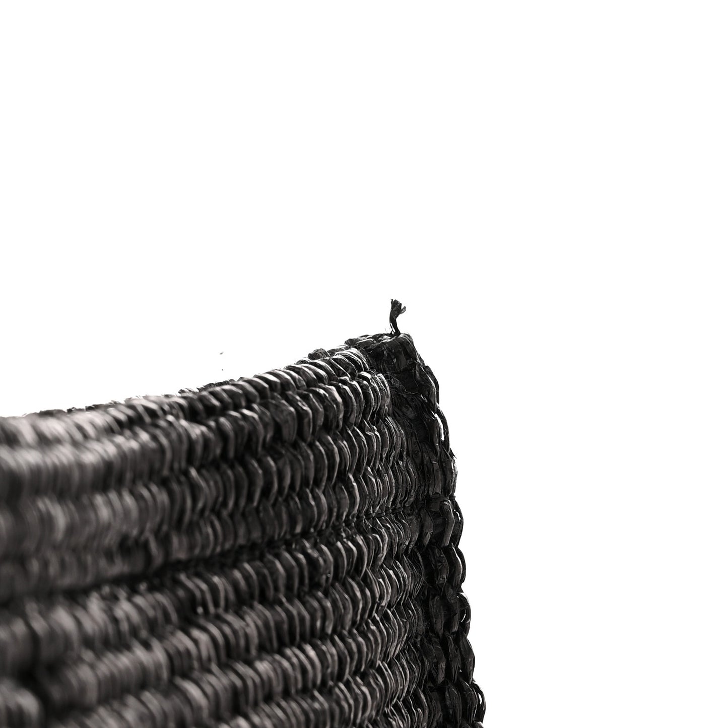 Raffia Large G Shopping Tote Black
