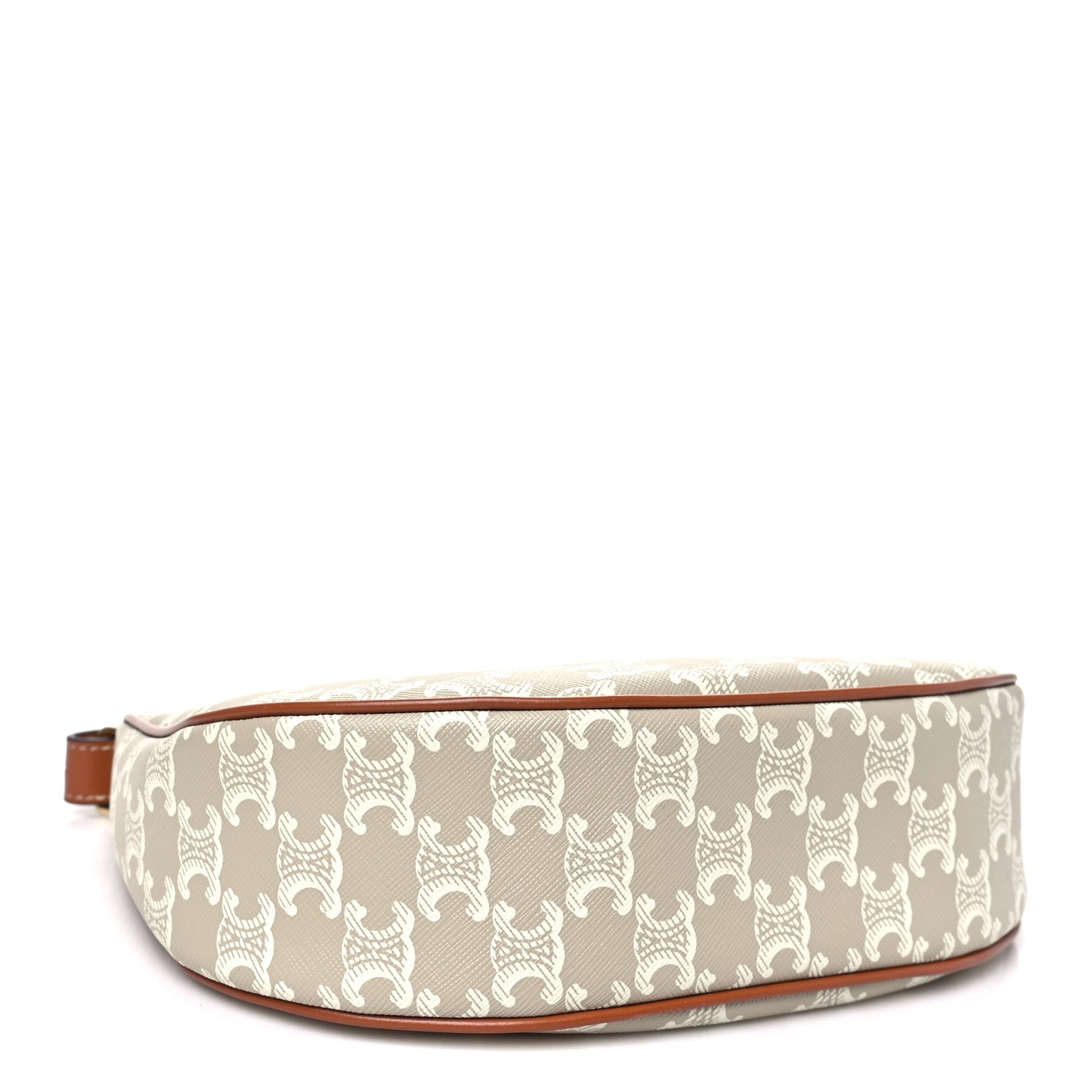 Canvas Calfskin Ava Triomphe Shoulder Bag Grege