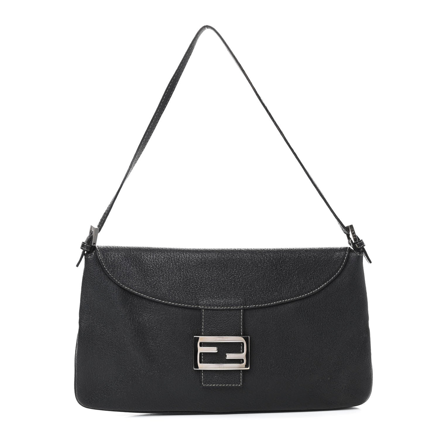 Fendi Calfskin Baguette Black 1 of 8