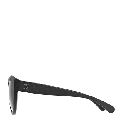 Chanel Acetate Polarized Butterfly Signature Sunglasses 5331 Black 3 of 9