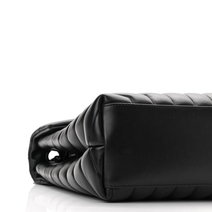 Saint Laurent Calfskin Y Quilted Monogram Medium Loulou Chain Satchel Black 7 of 8