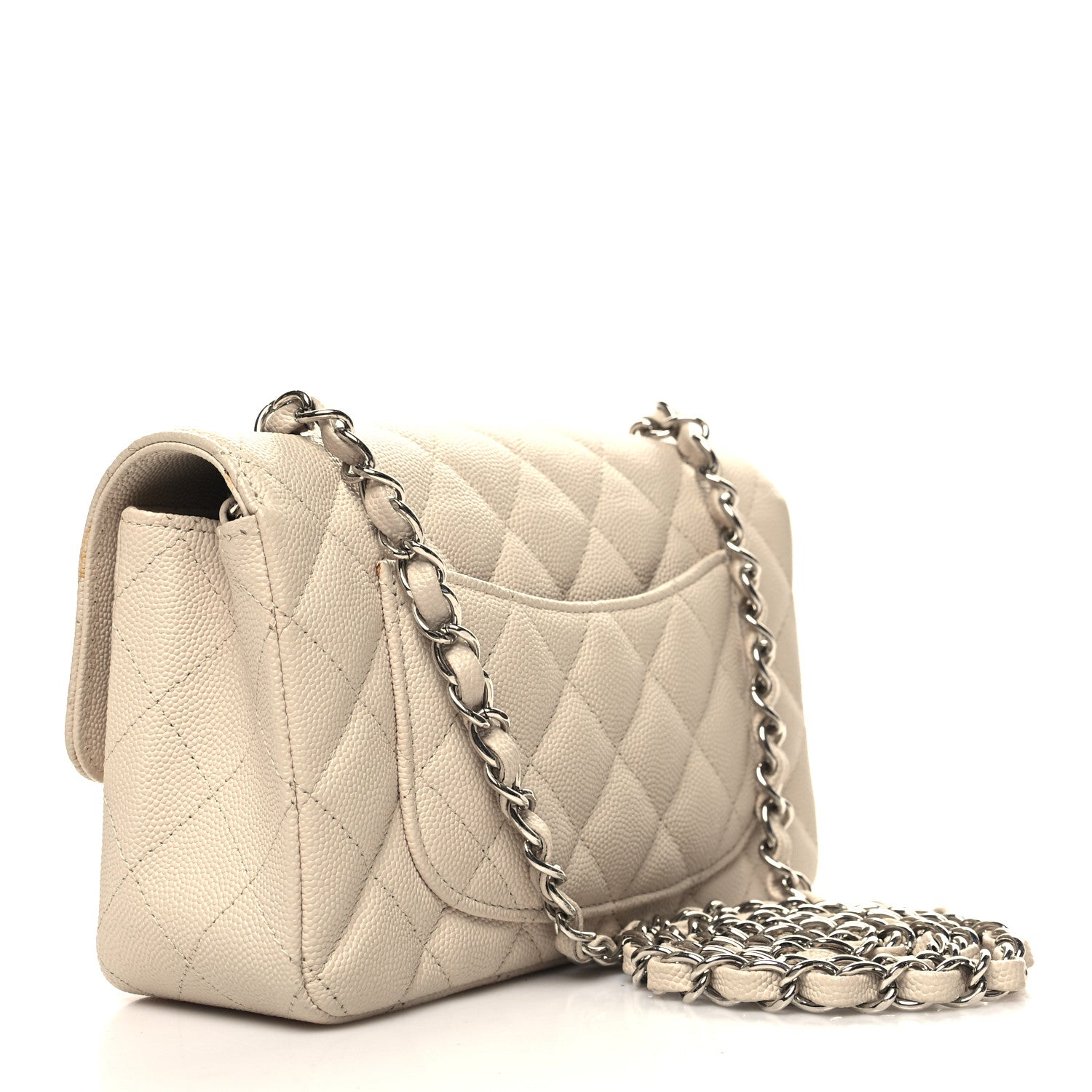 Chanel Caviar Quilted Mini Rectangular Flap Light Beige 3 of 11