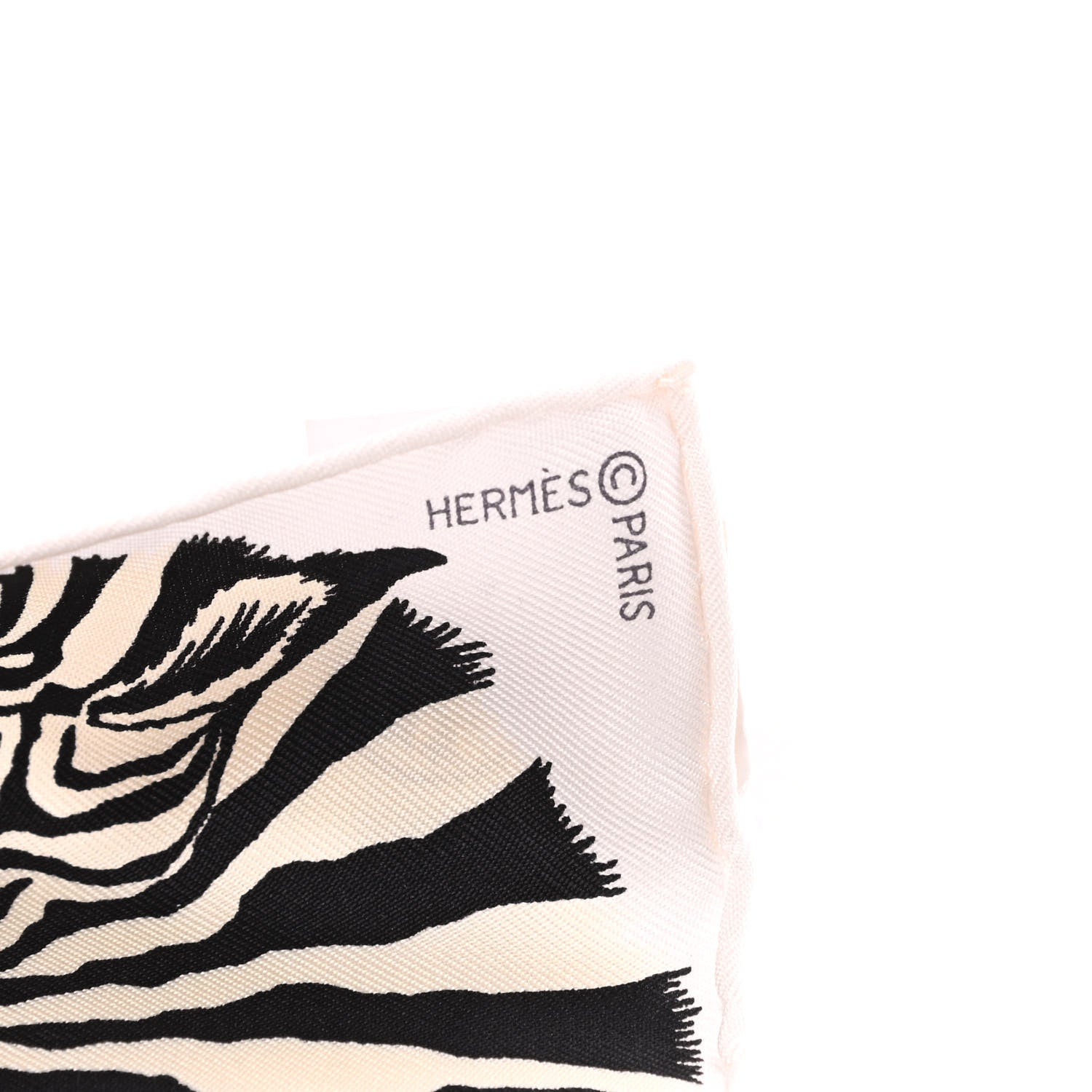 Hermes Silk Zebra Pegasus Nano Scarf 20 Black White 2 of 5