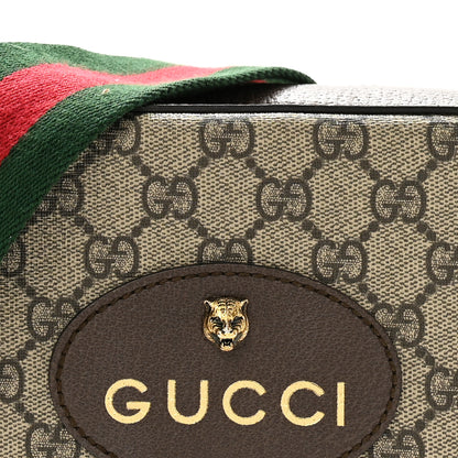 Gucci GG Supreme Monogram Web Neo Vintage Shoulder Bag Beige New Acero Crop 8 of 10