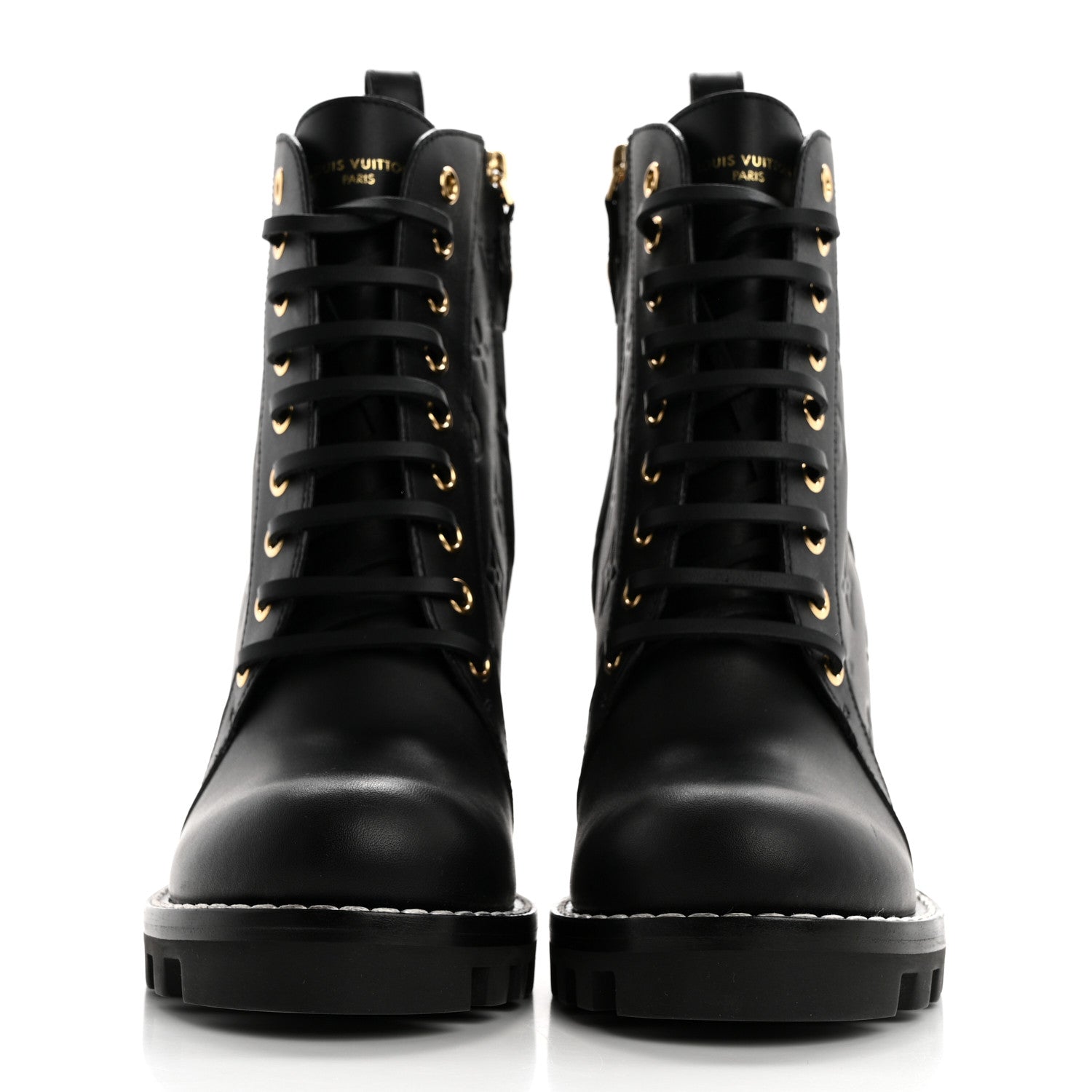 Louis Vuitton Calfskin Monogram Star Trail Ankle Boots 37 Black 2 of 9