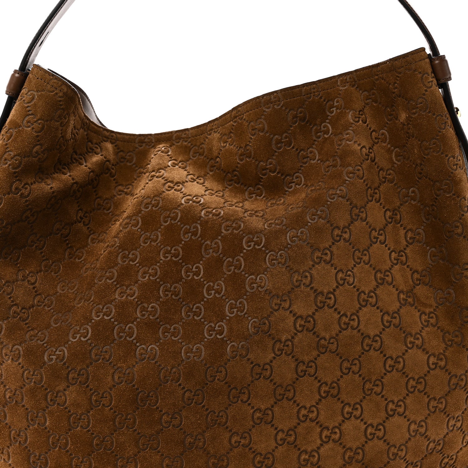Gucci Suede Monogram Large Beatrix Tote Brown 8 of 10