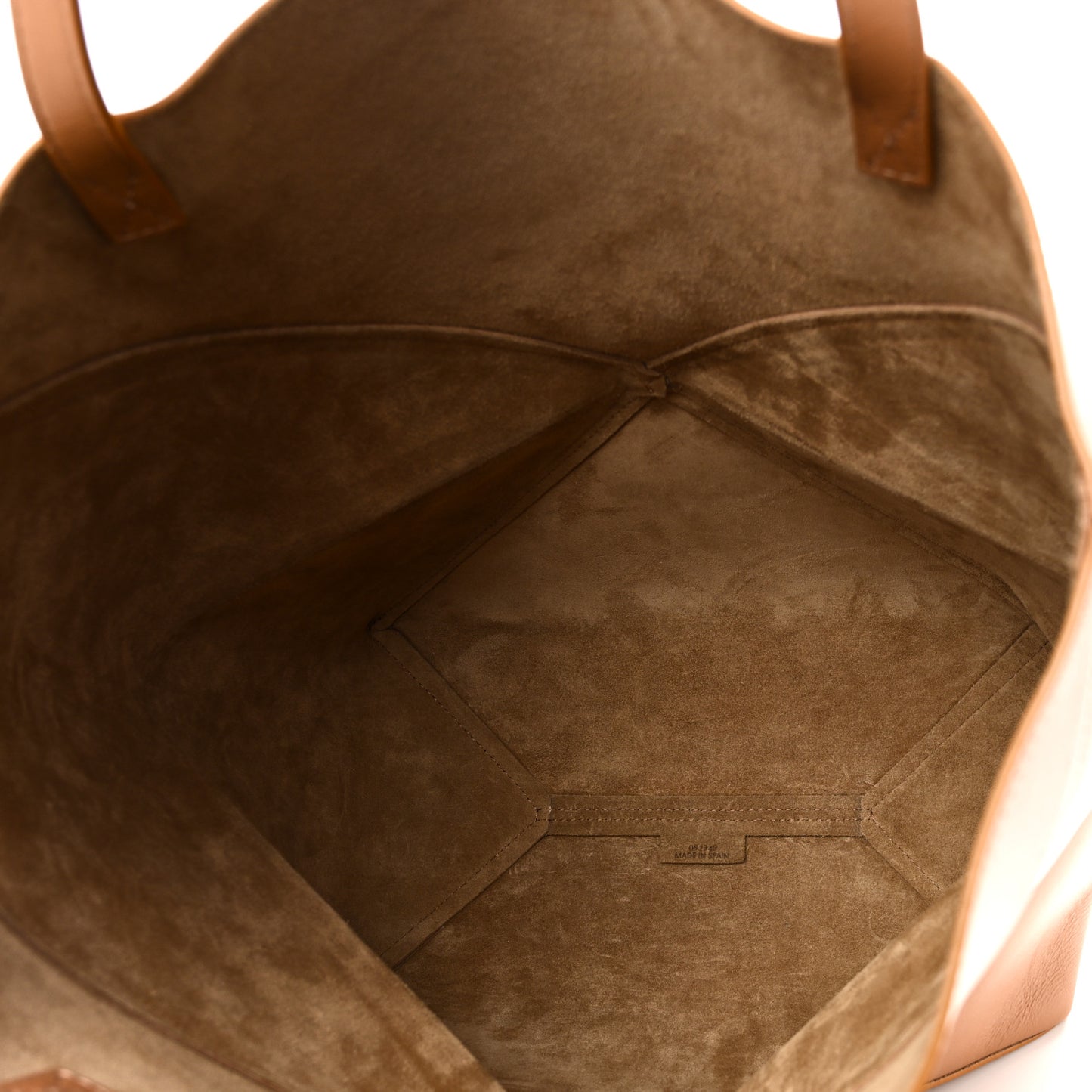 Shiny Calfskin Medium Puzzle Fold Tote Warm Desert