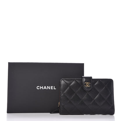 Chanel Caviar Quilted Zipped Pocket Wallet Black 12 of 12