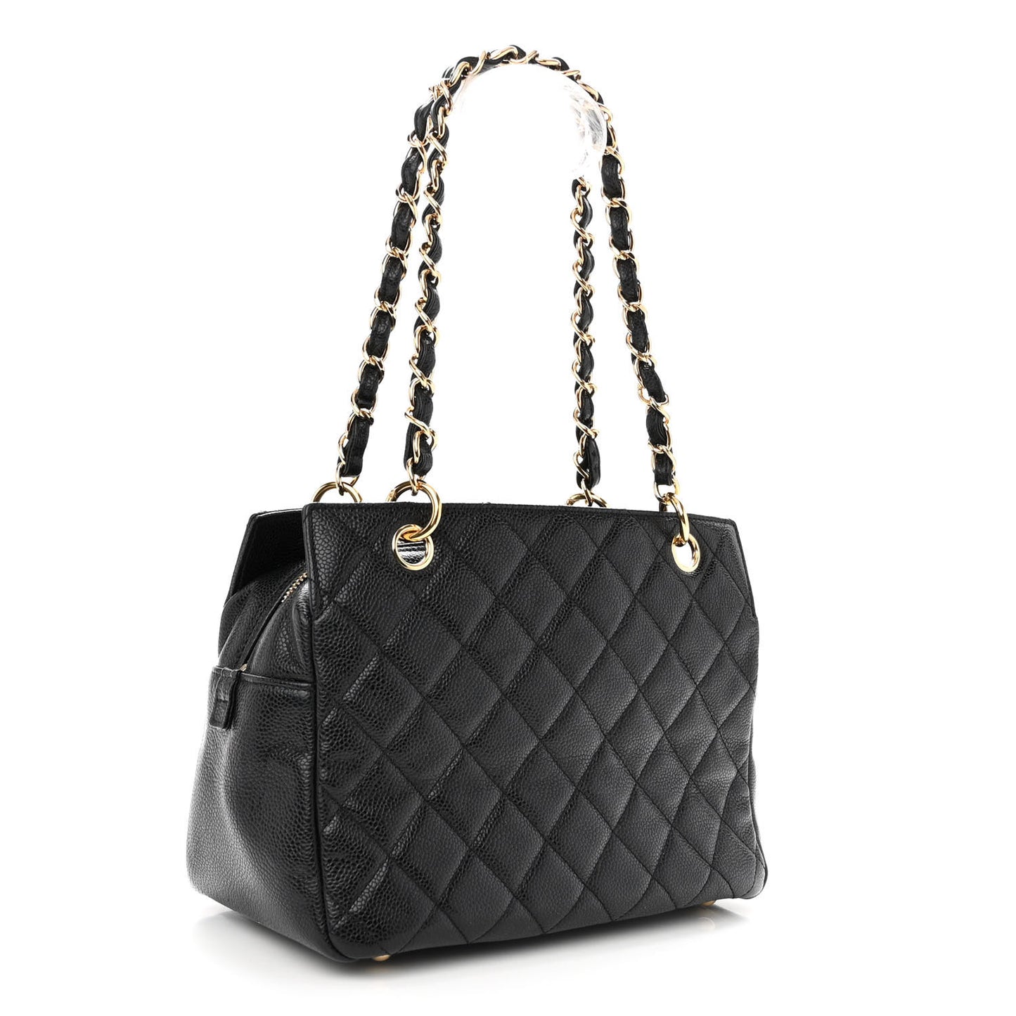 Caviar Quilted Petit Timeless Tote PTT Black