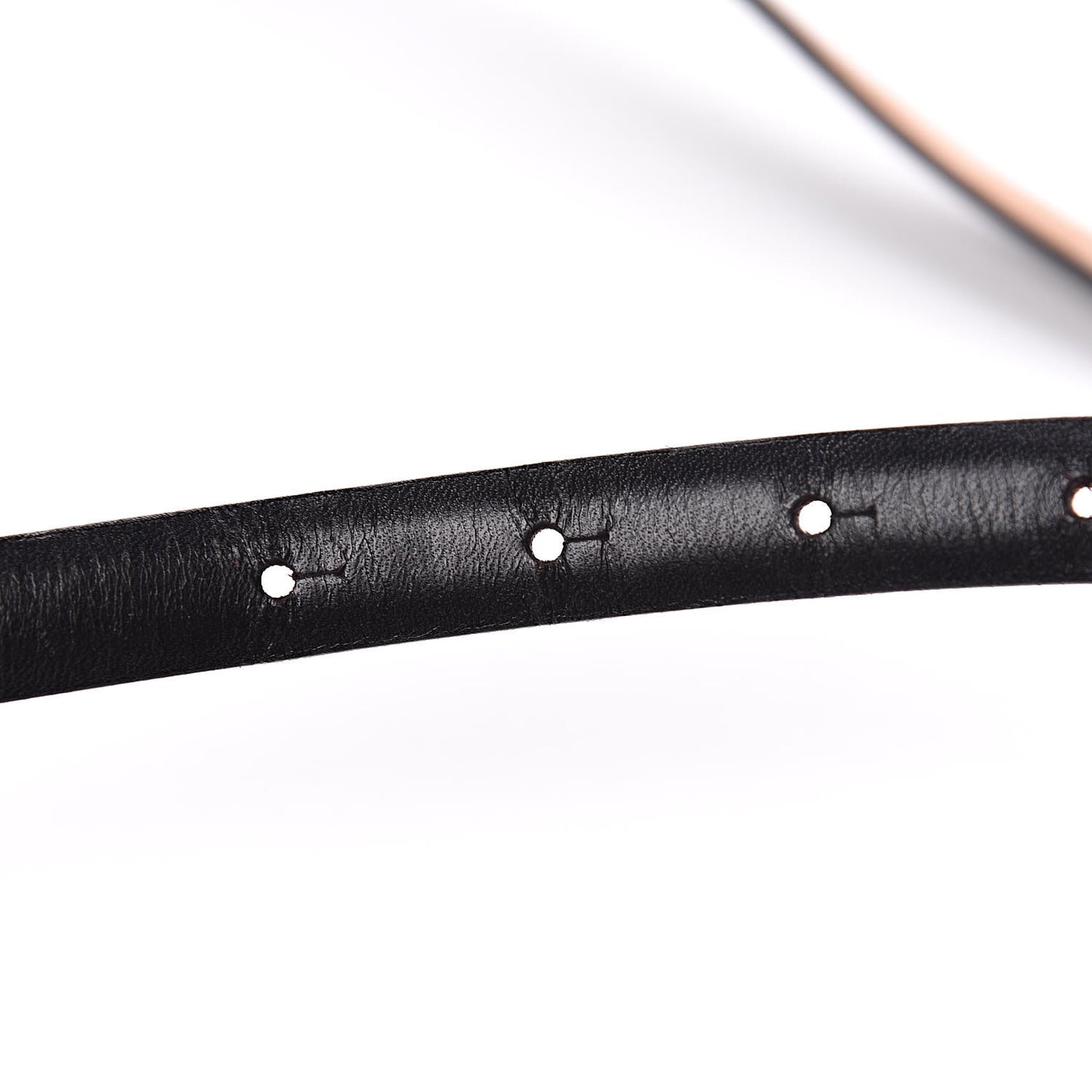 Calfskin Horsebit Skinny Belt 90 36 Black