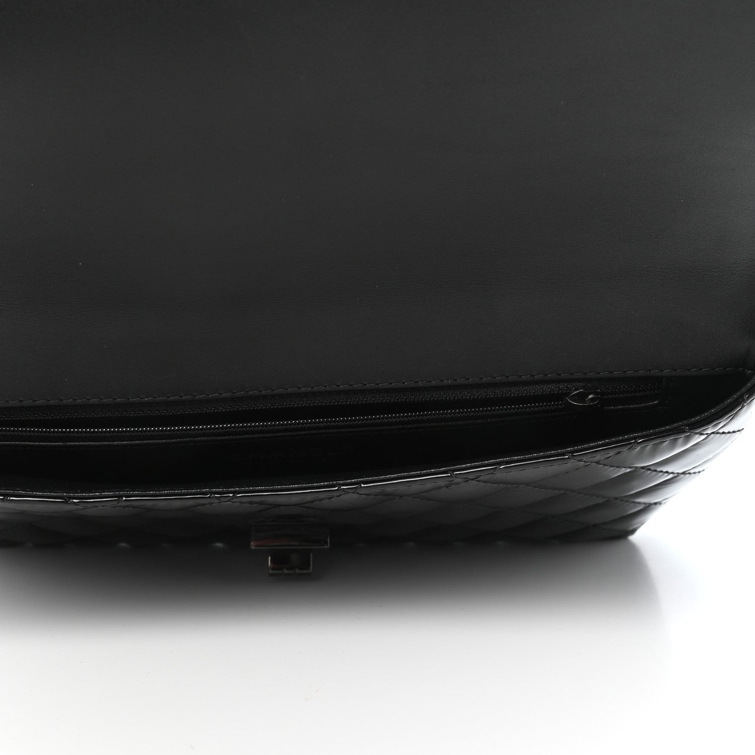 Chanel Patent Calfskin Quilted Reissue 2.55 Clutch So Black 5 of 8