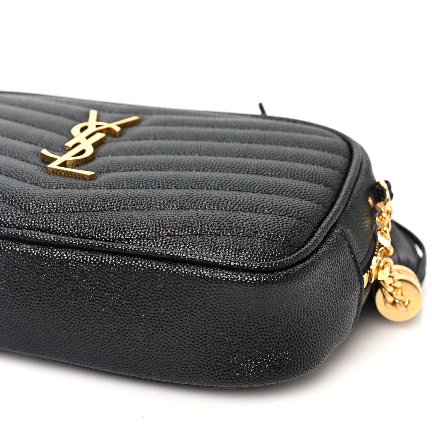 Grain De Poudre Matelasse Monogram Mini Lou Camera Bag Black