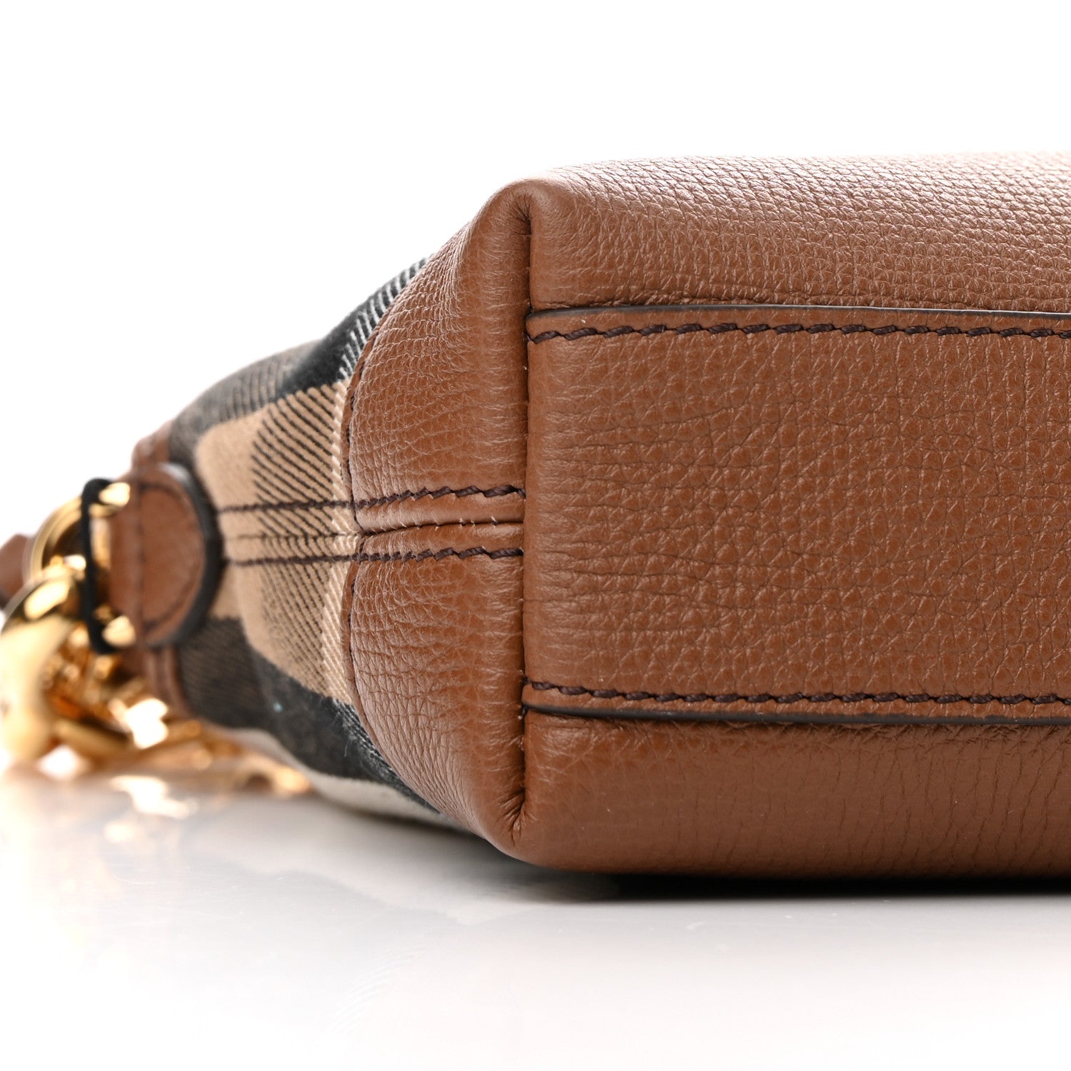 Burberry Derby House Check Abingdon Convertible Clutch Tan 8 of 10