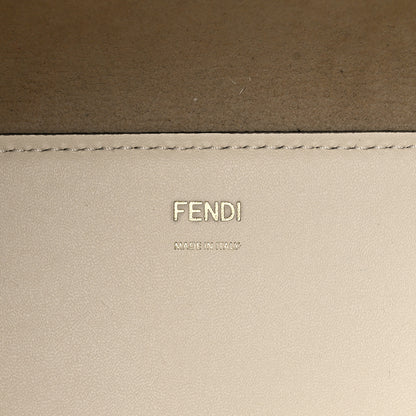 Fendi Vitello King Plexiglass Logo Embossed Large Fendi Sunshine Shopper Tote White Ice 5 of 8