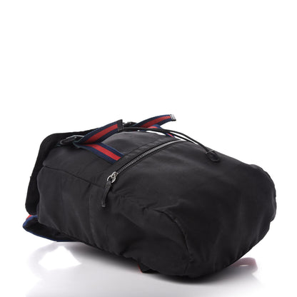 Gucci Techno Canvas Web Double Buckle Backpack Black 3 of 8