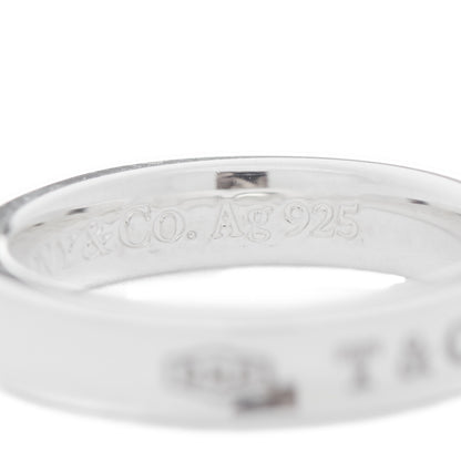 Tiffany Sterling Silver Narrow 1837 Band Ring 52 6 5 of 5