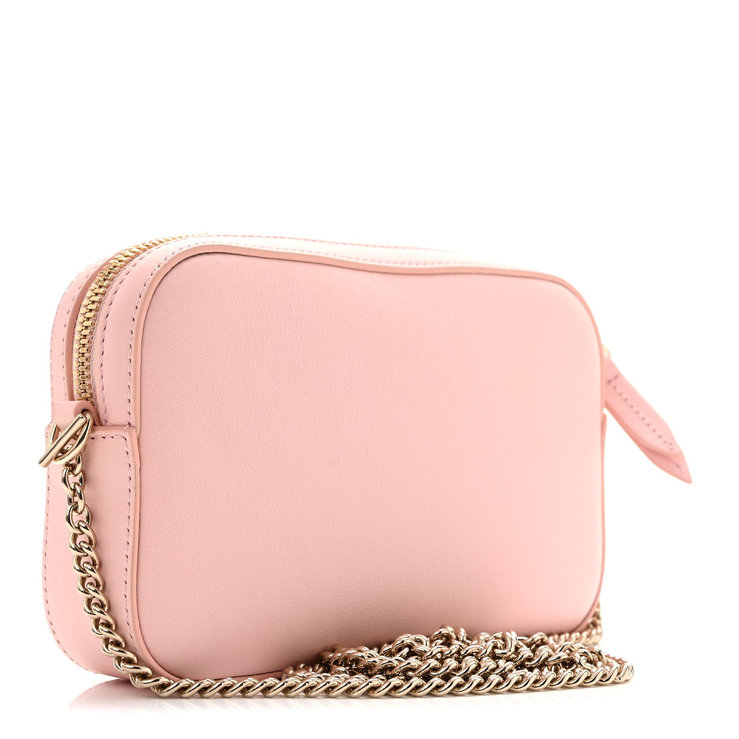 Gucci Dollar Calfskin Enamel Monochrome Super Mini GG Marmont Chain Shoulder Bag Light Pink Blue 3 of 10