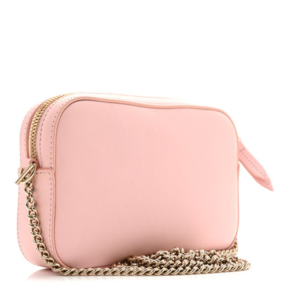 Gucci Dollar Calfskin Enamel Monochrome Super Mini GG Marmont Chain Shoulder Bag Light Pink Blue 3 of 10