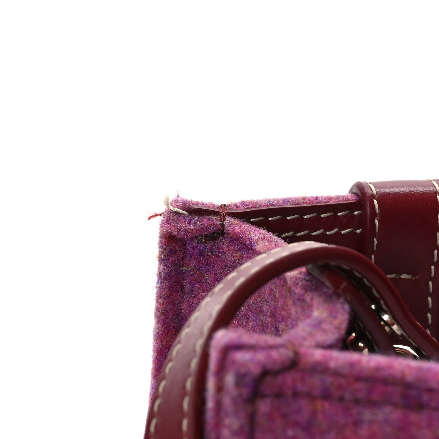 Chloe Recycled Felt Calfskin Small Woody Ribbon Tote Striking Purple 9 of 9