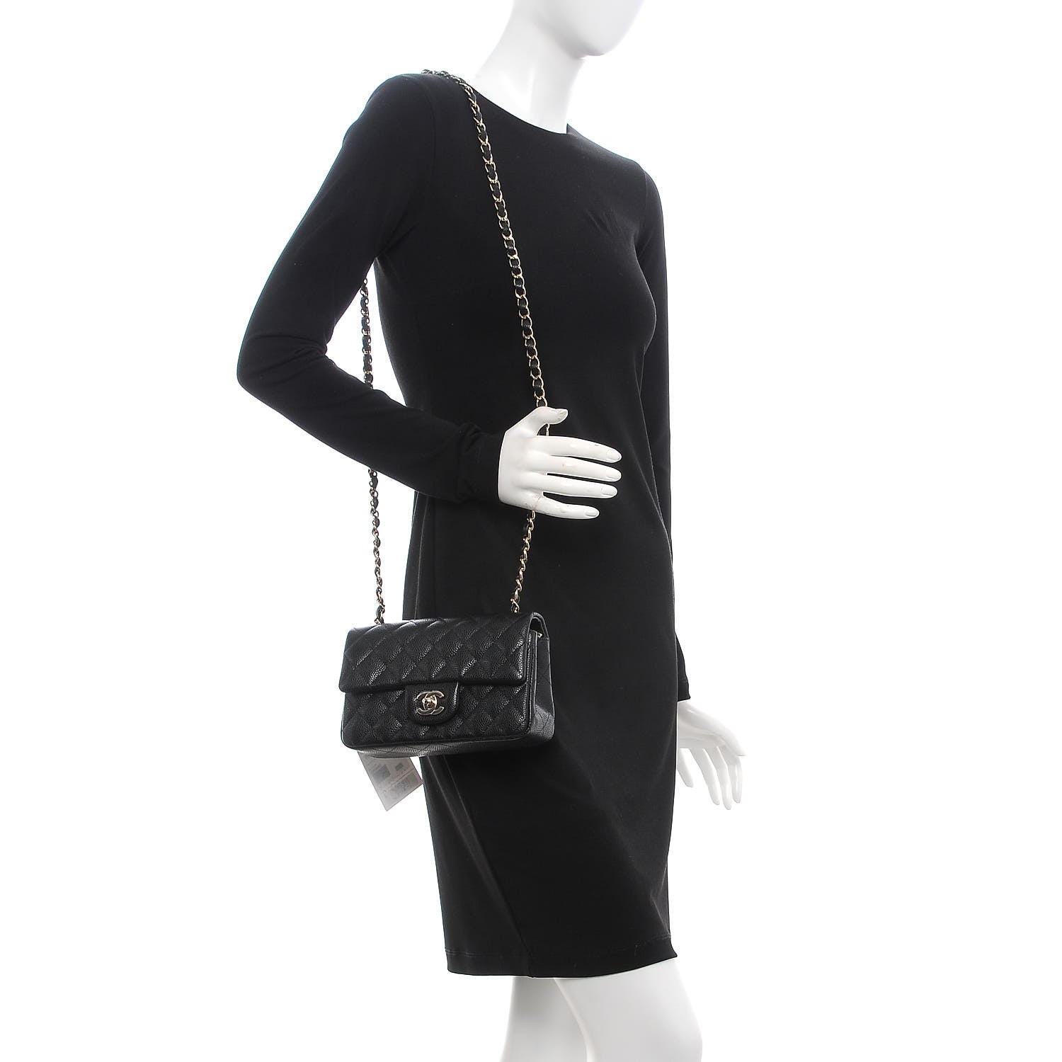 Chanel Caviar Quilted Mini Rectangular Flap Black 2 of 7