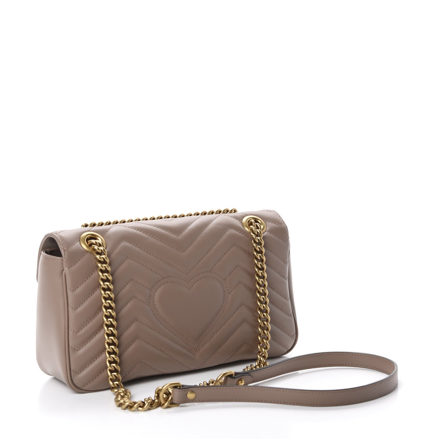 Gucci Calfskin Matelasse Small GG Marmont Shoulder Bag Porcelain Rose 3 of 10