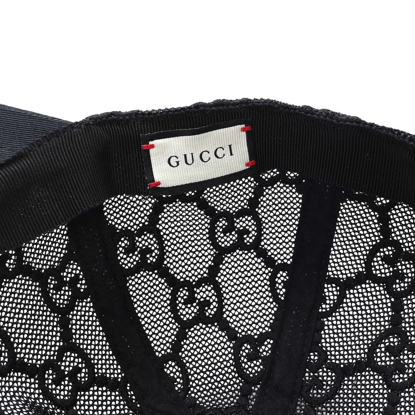 Mesh GG Monogram Shivali Baseball Hat M Black