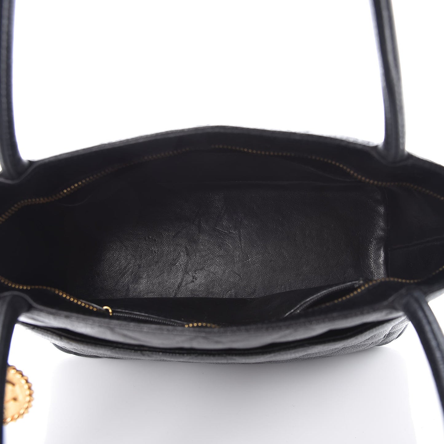 Caviar Quilted Medallion Tote Black