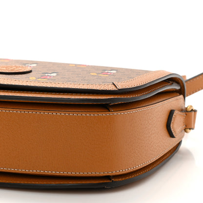 Gucci X DISNEY Mini Vintage GG Supreme Monogram Mickey Mouse Small Flap Messenger Bag Beige Vintage Sun Oil 10 of 11