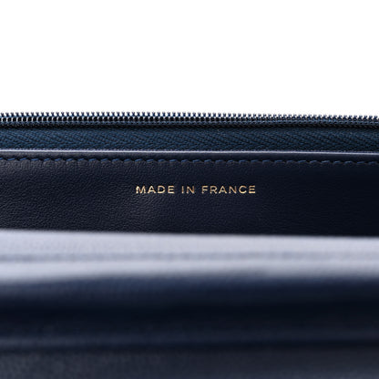 Chanel Caviar Quilted Wallet on Chain WOC Navy Blue 7 of 11